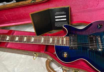 NEW! Gibson Custom 1959 Les Paul Standard Reissue - Deep MS Blue Gloss - One-Off - Beautiful Curly Flame Top - Chambered 7.55 lbs - Authorized Dealer -G07960