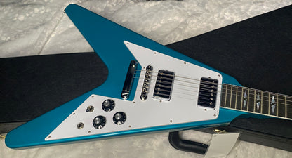 NEW Gibson Custom Limited Edition 1969 Flying V Reissue Electric Guitar - Gloss Aqua Mist - 6.1 lbs - Authorized Dealer - G07901