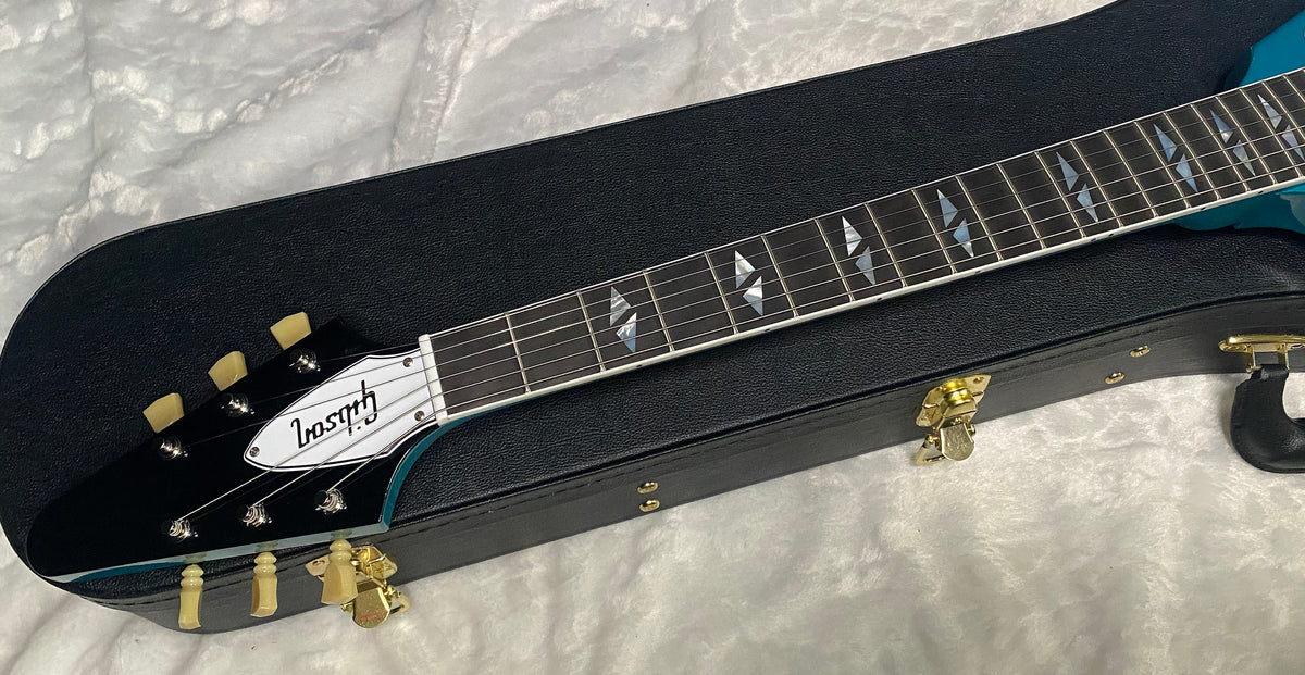 NEW Gibson Custom Limited Edition 1969 Flying V Reissue Electric Guitar - Gloss Aqua Mist - 6.1 lbs - Authorized Dealer - G07901