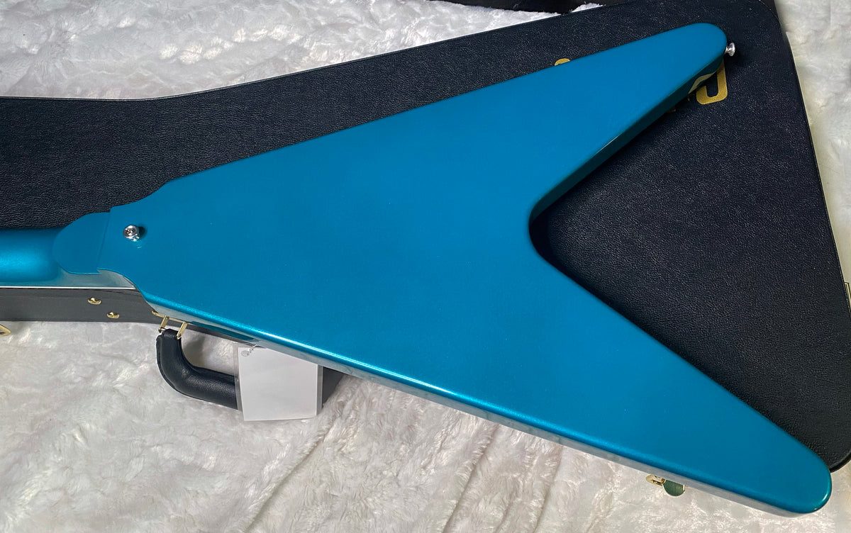 NEW Gibson Custom Limited Edition 1969 Flying V Reissue Electric Guitar - Gloss Aqua Mist - 6.1 lbs - Authorized Dealer - G07901
