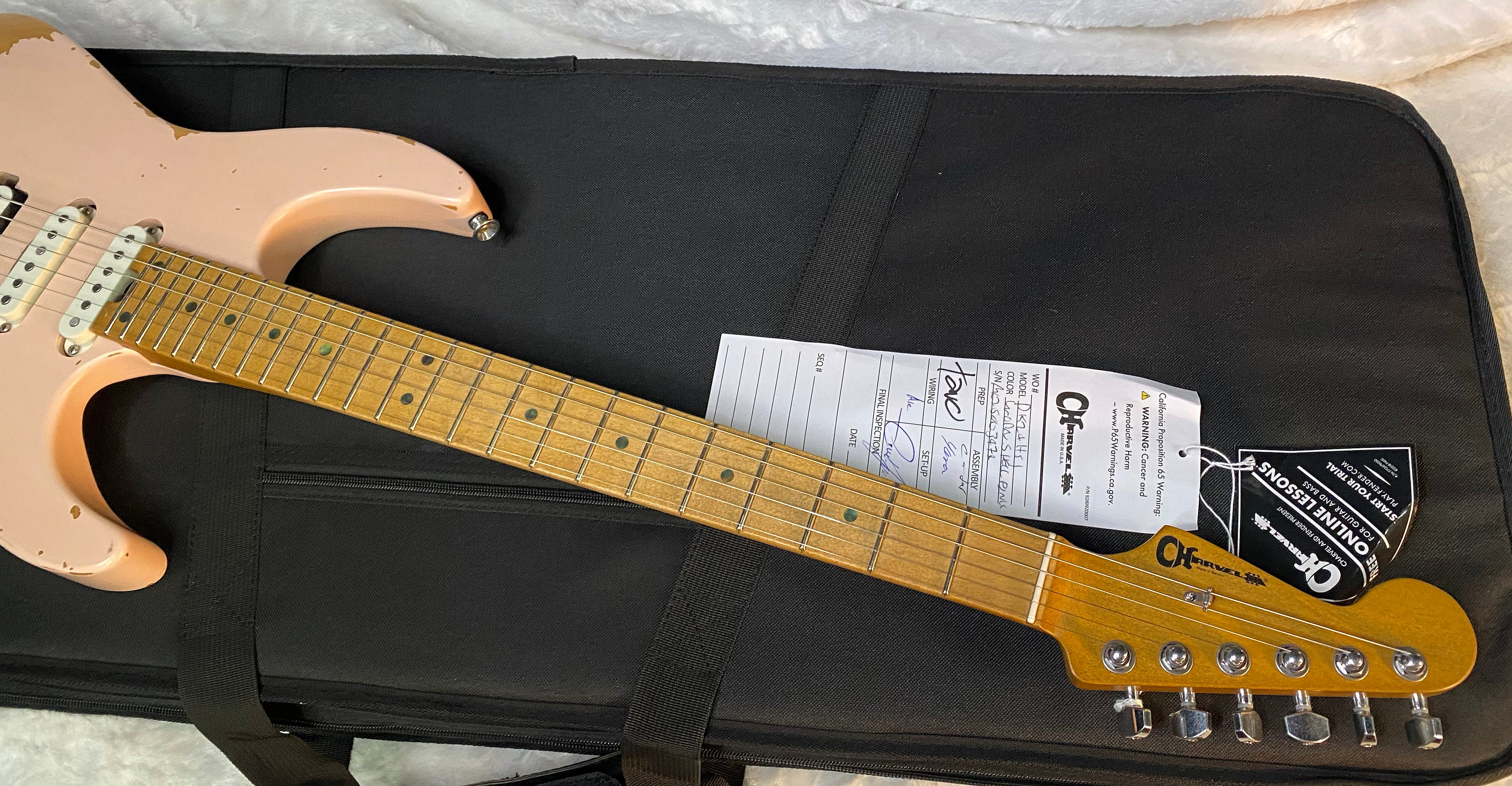 NEW! Charvel Pro-Mod Signature Rick Graham DK24 2PT CM Worn Shell Pink - Foam Core Case - 7.2lbs - Authorized Dealer - G06532