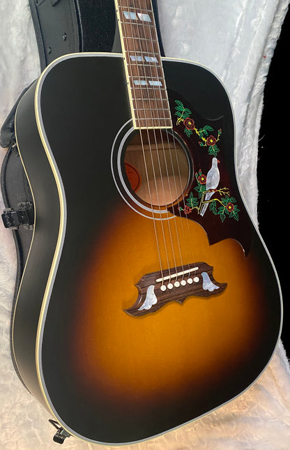 NEW ! Gibson Acoustic Dove Mahogany Acoustic-Electric Guitar - Vintage Sunburst Satin - 4.75lbs - Authorized Dealer - G07200