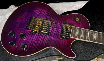 NEW! Gibson Custom Les Paul Axcess Standard Figured Top Floyd Rose Electric Guitar - Greatest Hits II - Authorized Dealer - Tri-Berry Burst - WOW! 8.45lbs - G07920