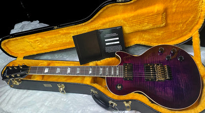 NEW! Gibson Custom Les Paul Axcess Standard Figured Top Floyd Rose Electric Guitar - Greatest Hits II - Authorized Dealer - Tri-Berry Burst - WOW! 8.45lbs - G07920