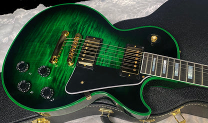 NEW! Gibson Dealer Select Custom Shop Les Paul Custom Green Widow AAA Figured Flame Top - Authorized Dealer - 9.7 lbs - G07919