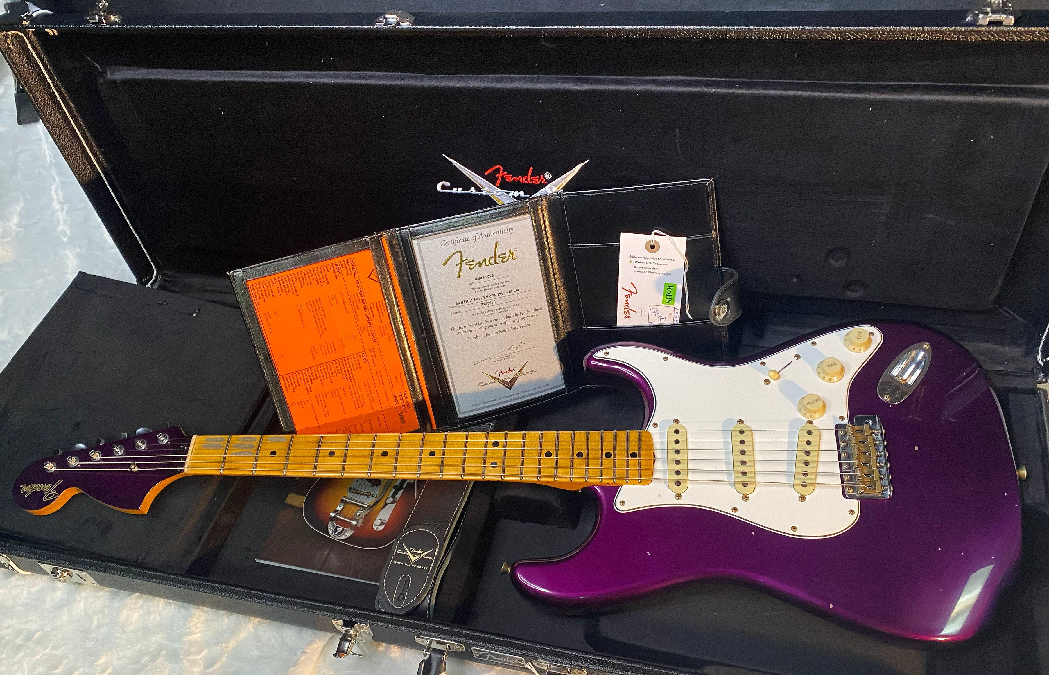 NEW! Fender Custom Shop Special Run '69 Stratocaster Journeyman Relic - Handwound P/U's - Aged Plum - Reverse Headstock - 7.8lbs - Authorized Dealer - One OFF! SUPRE RARE! G06583