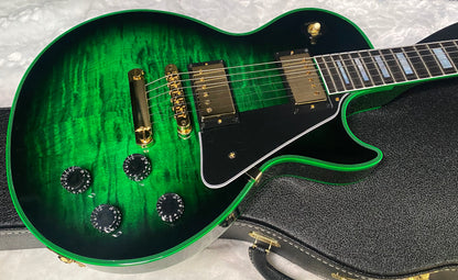 NEW! Gibson Dealer Select Custom Shop Les Paul Custom Green Widow AAA Figured Flame Top - Authorized Dealer - 9.7 lbs - G07919