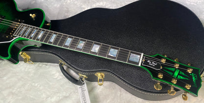 NEW! Gibson Dealer Select Custom Shop Les Paul Custom Green Widow AAA Figured Flame Top - Authorized Dealer - 9.7 lbs - G07919