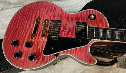 NEW! Gibson Dealer Select Custom Shop Les Paul Custom AAA Figured Top - Transparent Pink - Authorized Dealer - WOW! 8.8 lbs - G05750