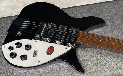 NEW! Rickenbacker 325C64 Miami 3 Pickup Semi-Hollow Guitar- Jetglo - Authorized Dealer - 6.7lbs - G07981