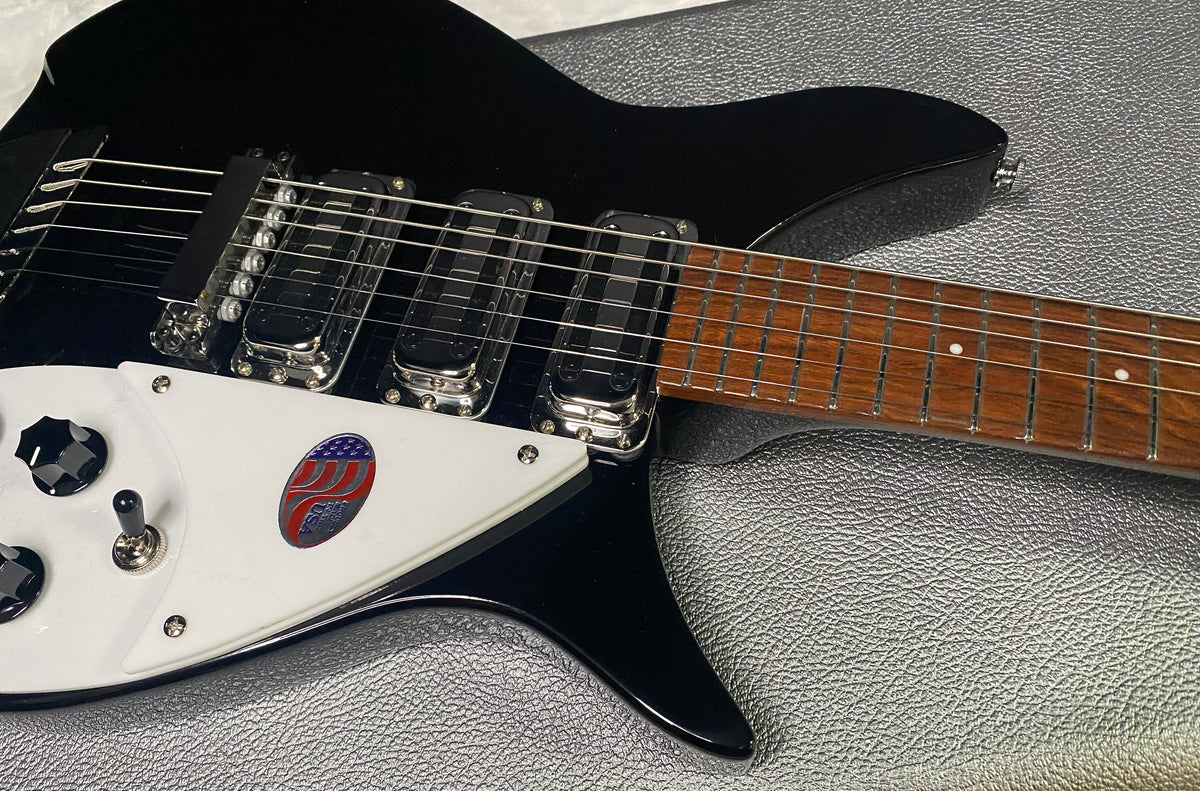NEW! Rickenbacker 325C64 Miami 3 Pickup Semi-Hollow Guitar- Jetglo - Authorized Dealer - 6.7lbs - G07981