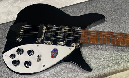 NEW! Rickenbacker 325C64 Miami 3 Pickup Semi-Hollow Guitar- Jetglo - Authorized Dealer - 6.7lbs - G07981