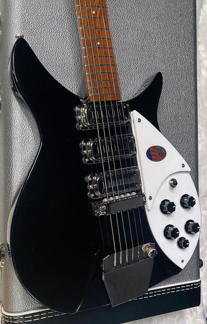NEW! Rickenbacker 325C64 Miami 3 Pickup Semi-Hollow Guitar- Jetglo - Authorized Dealer - 6.7lbs - G07981