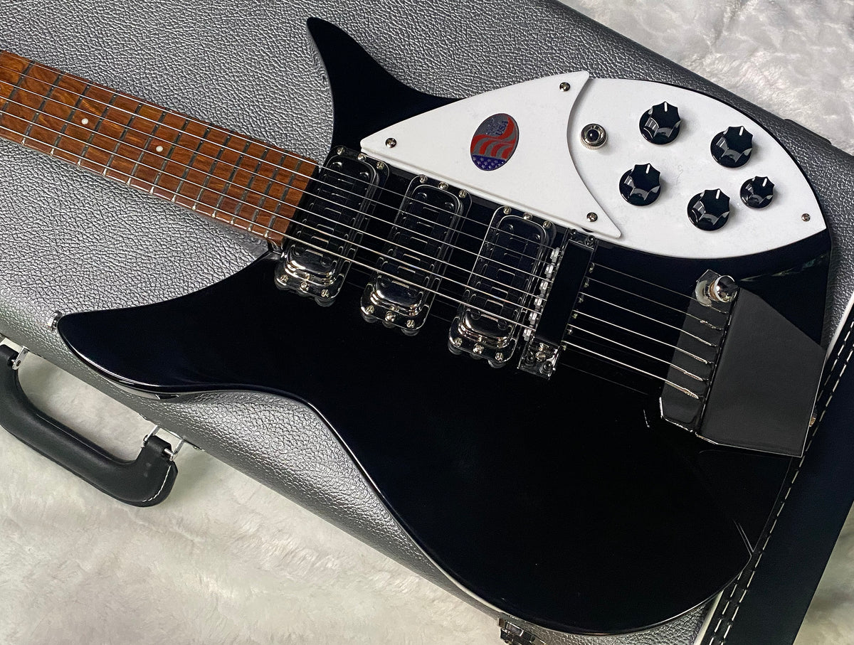 NEW! Rickenbacker 325C64 Miami 3 Pickup Semi-Hollow Guitar- Jetglo - Authorized Dealer - 6.7lbs - G07981