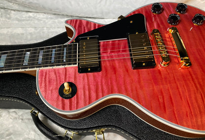 NEW! Gibson Dealer Select Custom Shop Les Paul Custom AAA Figured Top - Transparent Pink - Authorized Dealer - WOW! 8.8 lbs - G05750