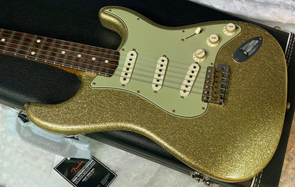 NEW! Fender 59 Stratocaster Custom Shop Relic Masterbuilt Dennis Galuska Brazilian Fretboard - Gold Sparkle - 7.5lbs - Authorized Dealer - G03177