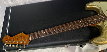 NEW! Fender 59 Stratocaster Custom Shop Relic Masterbuilt Dennis Galuska Brazilian Fretboard - Gold Sparkle - 7.5lbs - Authorized Dealer - G03177