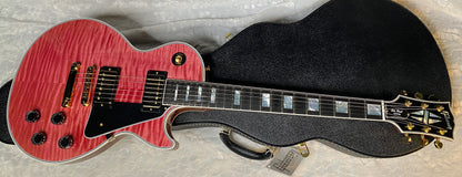 NEW! Gibson Dealer Select Custom Shop Les Paul Custom AAA Figured Top - Transparent Pink - Authorized Dealer - WOW! 8.8 lbs - G05750