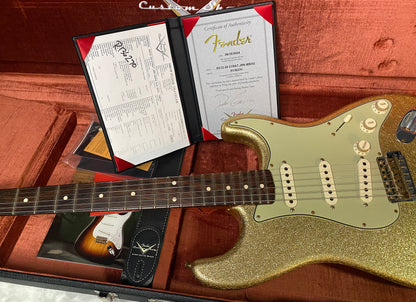 NEW! Fender 59 Stratocaster Custom Shop Relic Masterbuilt Dennis Galuska Brazilian Fretboard - Gold Sparkle - 7.5lbs - Authorized Dealer - G03177
