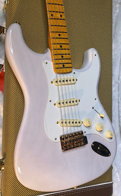 NEW! Fender American Vintage II 1957 Stratocaster - White Blonde Ash - AAA Flamed Maple Neck - Gold Hardware - Authorized Dealer - 8.1lbs - G06569