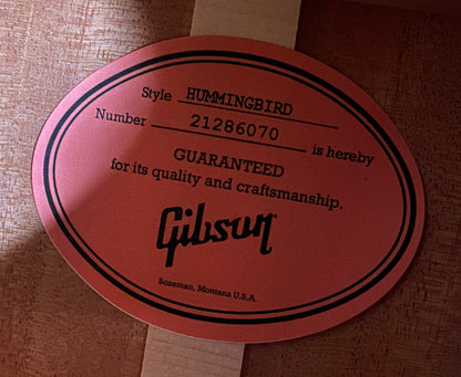 NEW! Gibson Hummingbird Original Heritage Cherry Sunburst 4.3 lbs - Authorized Dealer! G07191