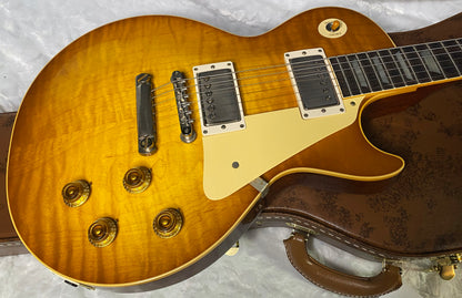 NEW ! Gibson Custom Shop 1959 Les Paul - Golden Poppy Burst - Authorized Dealer - Hand Picked Curly Maple Flame Top - VOS - 8.8 lbs - G07184