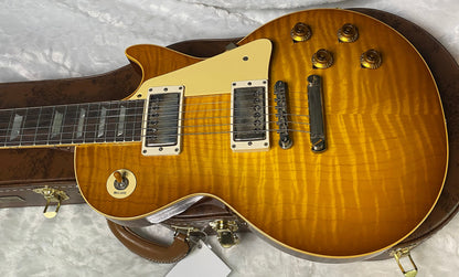 NEW ! Gibson Custom Shop 1959 Les Paul - Golden Poppy Burst - Authorized Dealer - Hand Picked Curly Maple Flame Top - VOS - 8.8 lbs - G07184