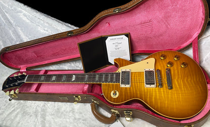 NEW ! Gibson Custom Shop 1959 Les Paul - Golden Poppy Burst - Authorized Dealer - Hand Picked Curly Maple Flame Top - VOS - 8.8 lbs - G07184