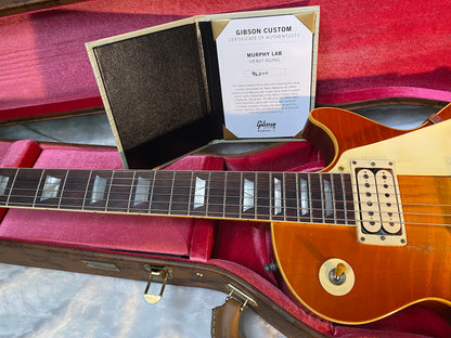 NEW! Gibson Custom 1959 Les Paul Standard Resissue Electric Guitar - Beauty of the Burst #86 Heavy Aged - Authorized Dealer - ONLY 7.9lbs!! G06599