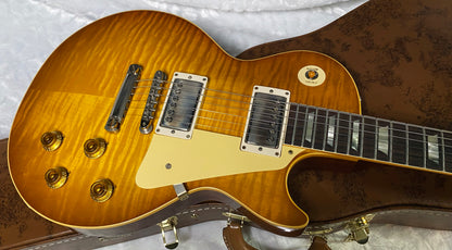 NEW ! Gibson Custom Shop 1959 Les Paul - Golden Poppy Burst - Authorized Dealer - Hand Picked Curly Maple Flame Top - VOS - 8.6 lbs - G07179