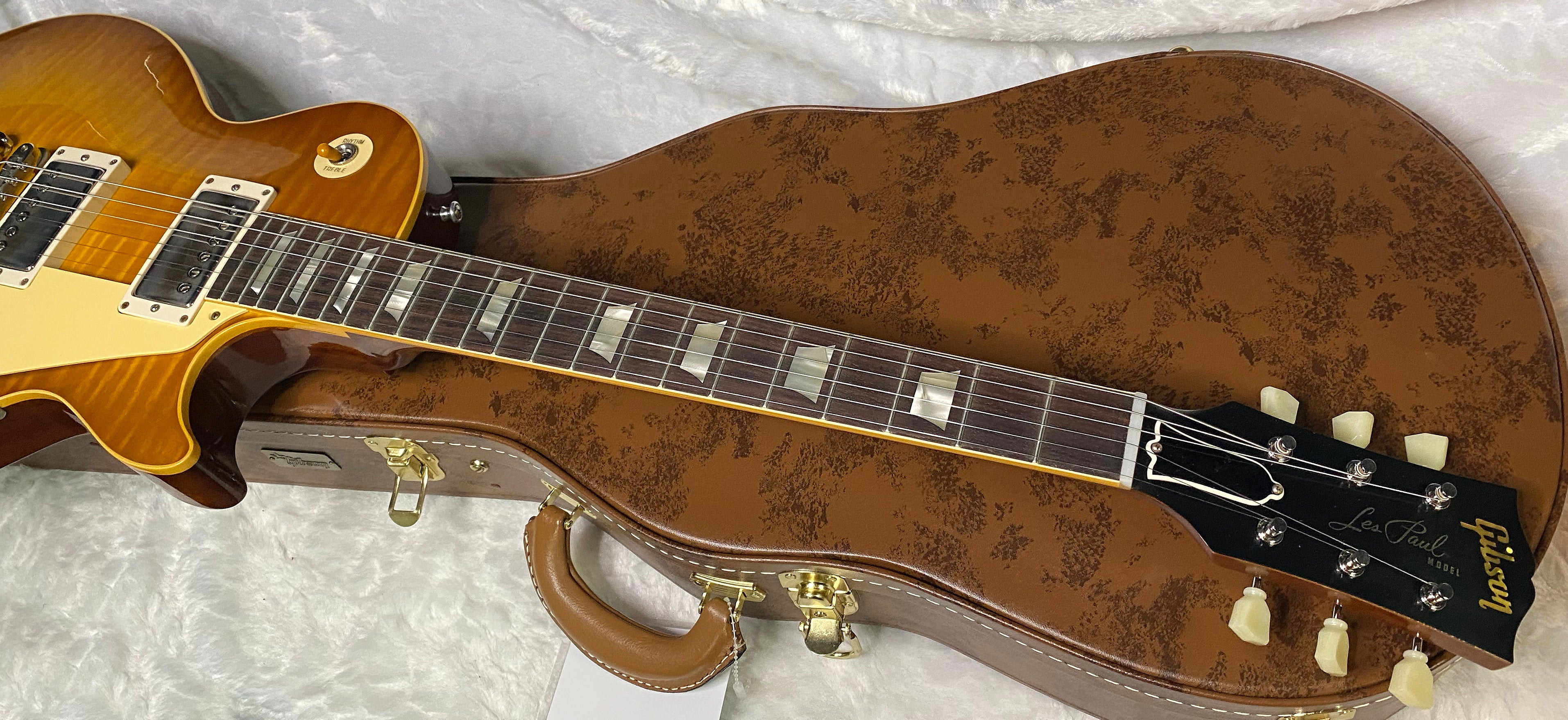 NEW ! Gibson Custom Shop 1959 Les Paul - Golden Poppy Burst - Authorized Dealer - Hand Picked Curly Maple Flame Top - VOS - 8.6 lbs - G07179