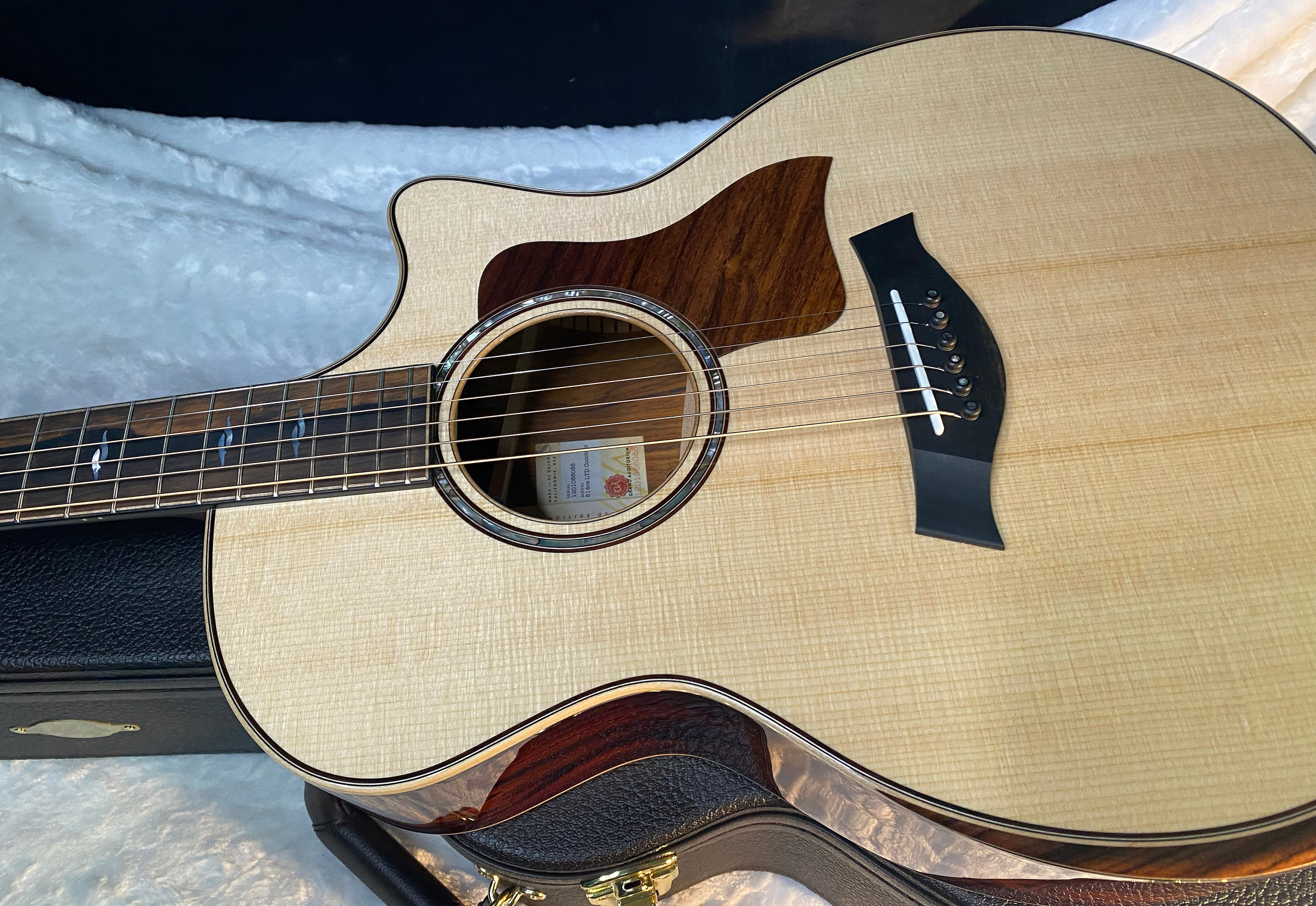 NEW! Taylor 814ce LTD Cocobolo Acoustic-Electric Guitar - Natural Top - Shaded Edgeburst Back & Sides - Authorized Dealer - SAVE! G06611