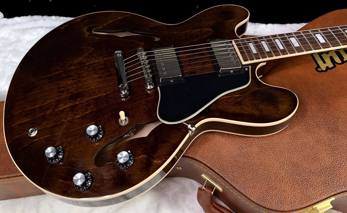 NEW ! Gibson ES-335 60s Semi-hollowbody Electric Guitar - Dark Walnut - Authorized Dealer - 7.8 lbs - G07996