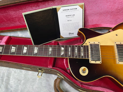 NEW! Gibson Custom 1959 Les Paul Standard Resissue Electric Guitar - Beauty of the Burst #58 - Heavy Aged - Murphy Lab - Authorized Dealer - 8.7 lbs - G07173