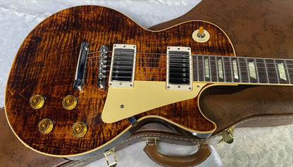 NEW ! Gibson Custom Shop 1959 Les Paul - Warm Amber Gloss Finish - Hand Picked AAAA Flamed Maple Top - One Off! Super RARE! Authorized Dealer - Only 8.5 lbs - G07182
