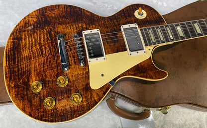NEW ! Gibson Custom Shop 1959 Les Paul - Warm Amber Gloss Finish - Hand Picked AAAA Flamed Maple Top - One Off! Super RARE! Authorized Dealer - Only 8.5 lbs - G07182