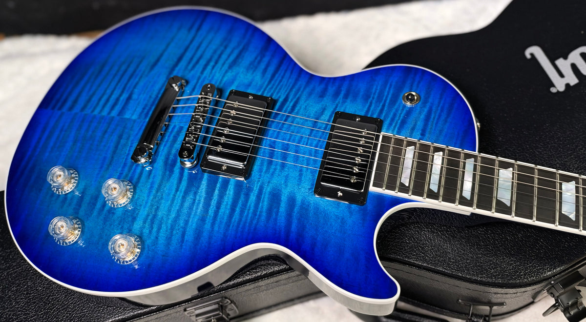 NEW ! Gibson Les Paul Modern Figured - Cobalt Burst - Beautiful Flame Top! Authorized Dealer - Only 8.2lbs - G0800