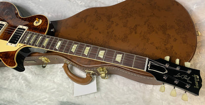 NEW ! Gibson Custom Shop 1959 Les Paul - Warm Amber Gloss Finish - Hand Picked AAAA Flamed Maple Top - One Off! Super RARE! Authorized Dealer - Only 8.5 lbs - G07182