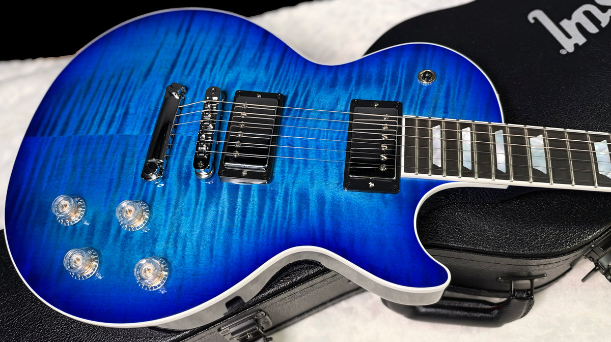 NEW ! Gibson Les Paul Modern Figured - Cobalt Burst - Beautiful Flame Top! Authorized Dealer - Only 8.2lbs - G0800