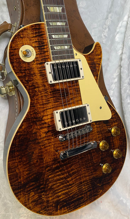 NEW ! Gibson Custom Shop 1959 Les Paul - Warm Amber Gloss Finish - Hand Picked AAAA Flamed Maple Top - One Off! Super RARE! Authorized Dealer - Only 8.5 lbs - G07182
