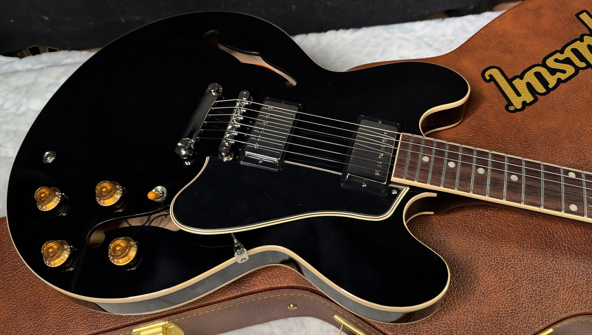 NEW ! Gibson ES-335 50s Semi-Hollowbody Electric Guitar - Ebony - Authorized Dealer - 7.8 lbs - G07908
