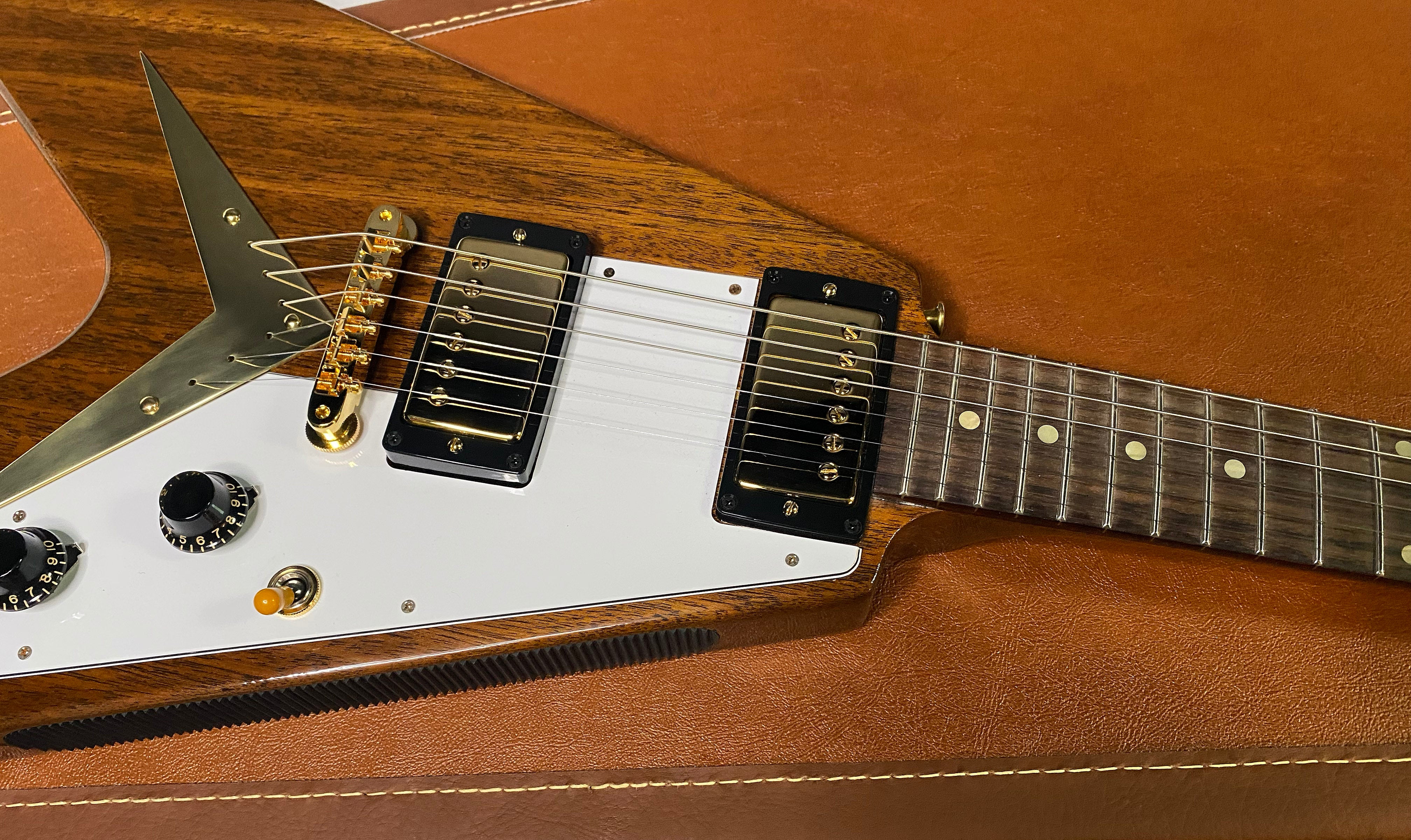 NEW! Gibson Custom 1958 Mahogany Flying V Reissue Electric Guitar - Antique Natural, VOS - WOW - Authorized Dealer - Only 6.3lbs! - G07168