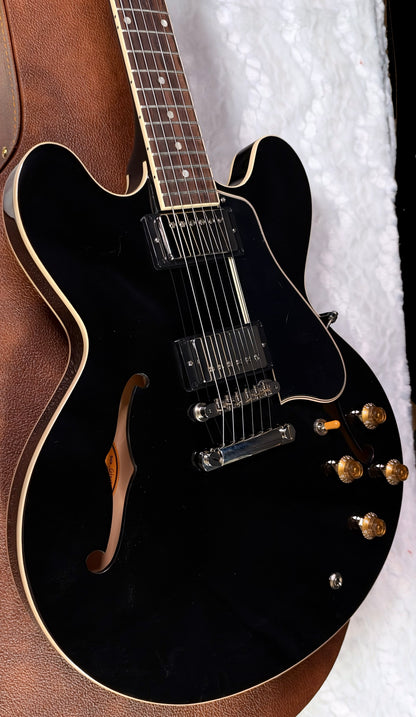NEW ! Gibson ES-335 50s Semi-Hollowbody Electric Guitar - Ebony - Authorized Dealer - 7.8 lbs - G07908