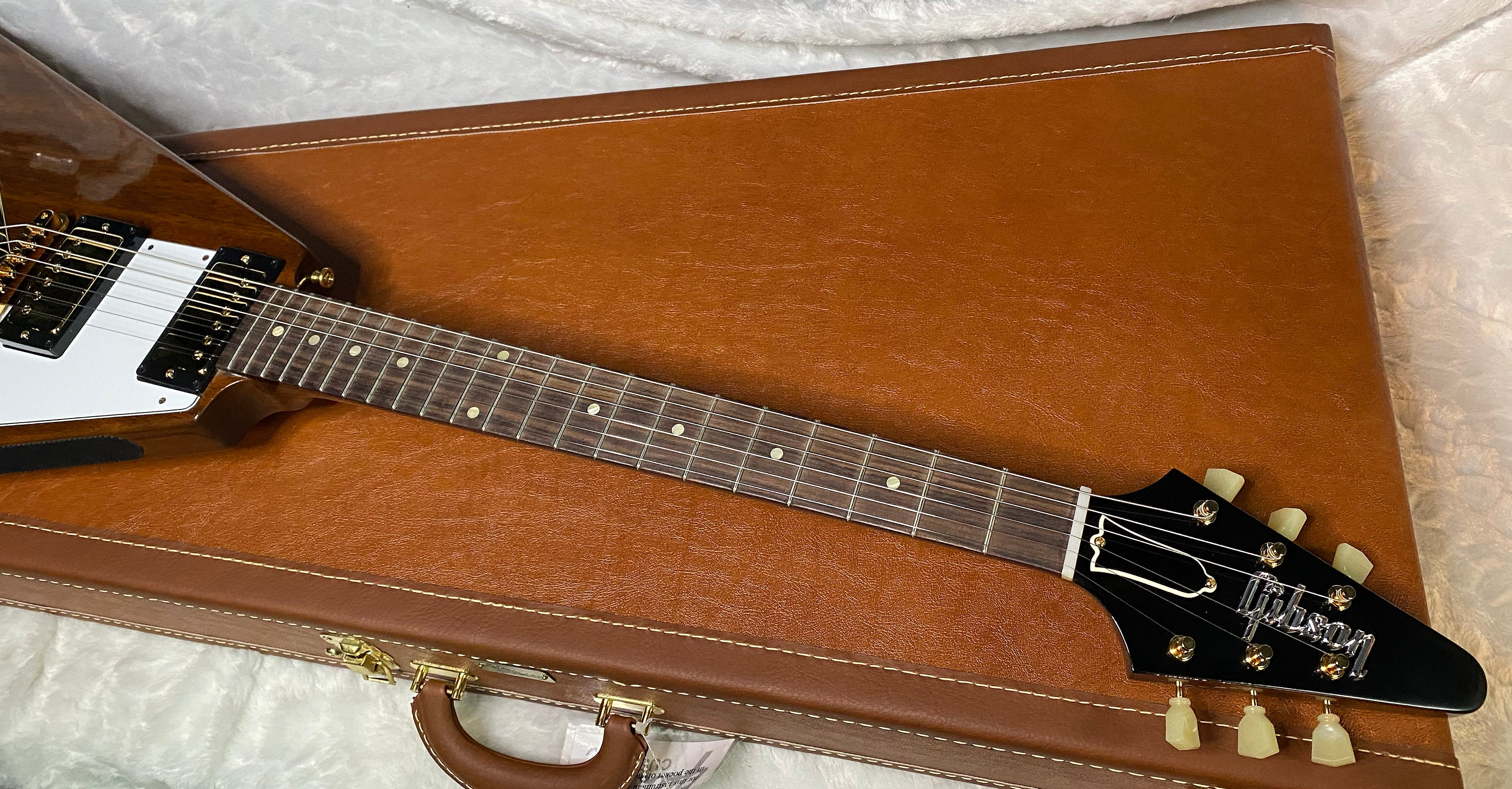 NEW! Gibson Custom 1958 Mahogany Flying V Reissue Electric Guitar - Antique Natural, VOS - WOW - Authorized Dealer - Only 6.3lbs! - G07168