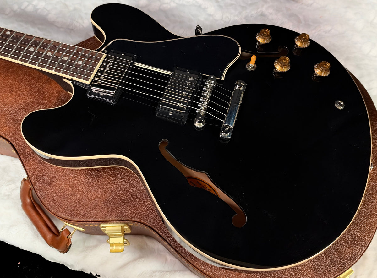 NEW ! Gibson ES-335 50s Semi-Hollowbody Electric Guitar - Ebony - Authorized Dealer - 7.8 lbs - G07908