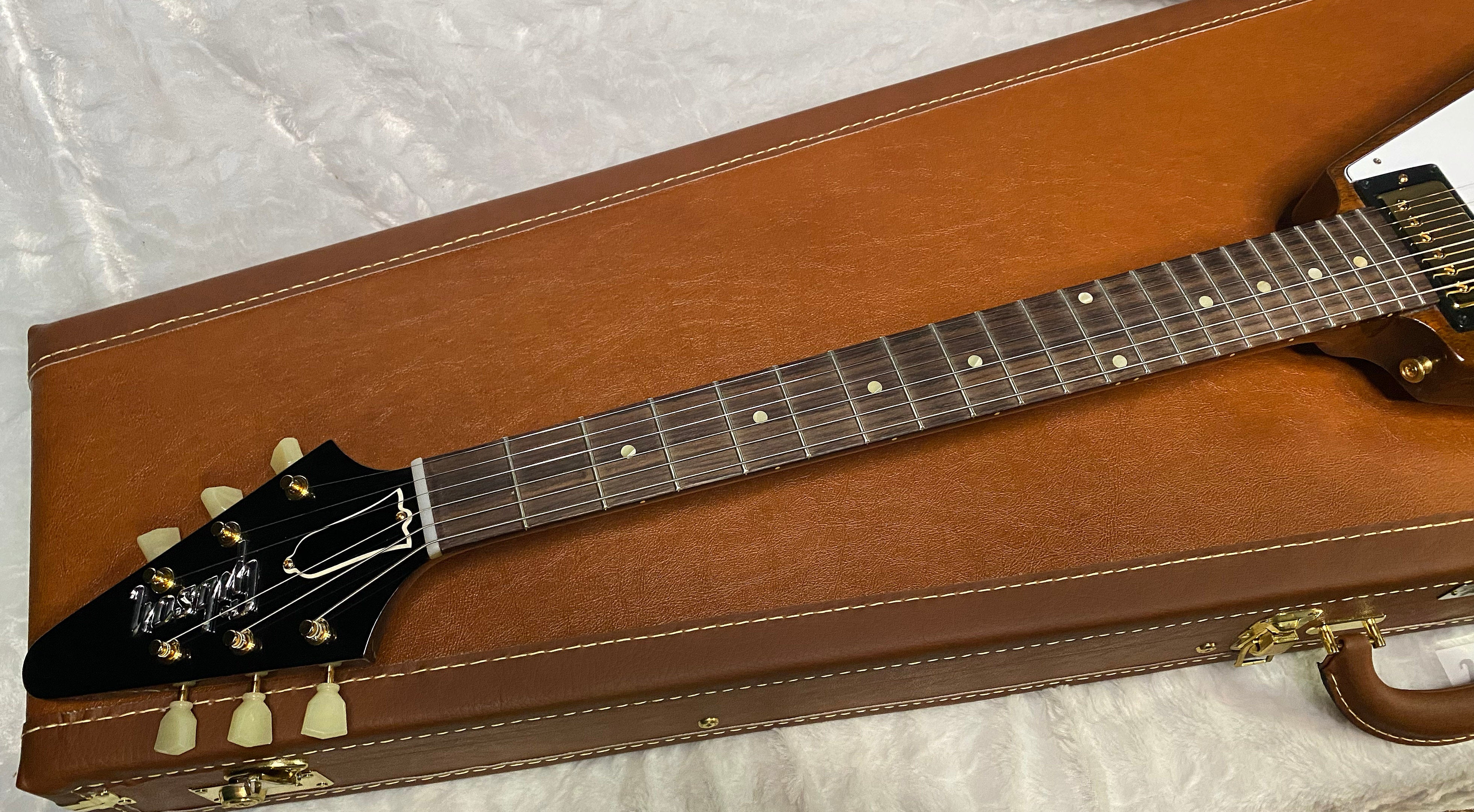 NEW! Gibson Custom 1958 Mahogany Flying V Reissue Electric Guitar - Antique Natural, VOS - WOW - Authorized Dealer - Only 6.3lbs! - G07168