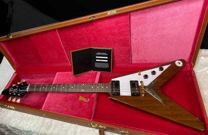 NEW! Gibson Custom 1958 Mahogany Flying V Reissue Electric Guitar - Antique Natural, VOS - WOW - Authorized Dealer - Only 6.3lbs! - G07168