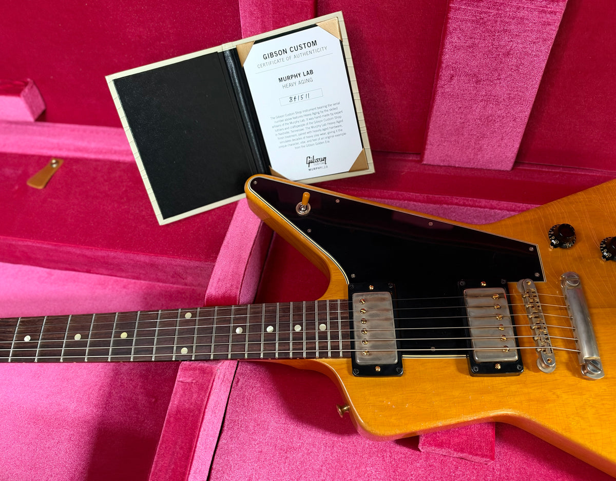 NEW! Gibson Custom 1958 Korina Explorer Reissue - Murphy Lab Heavy Aged - Stinger Headstock - Only 7.35 lbs - Authorized Dealer - G07979