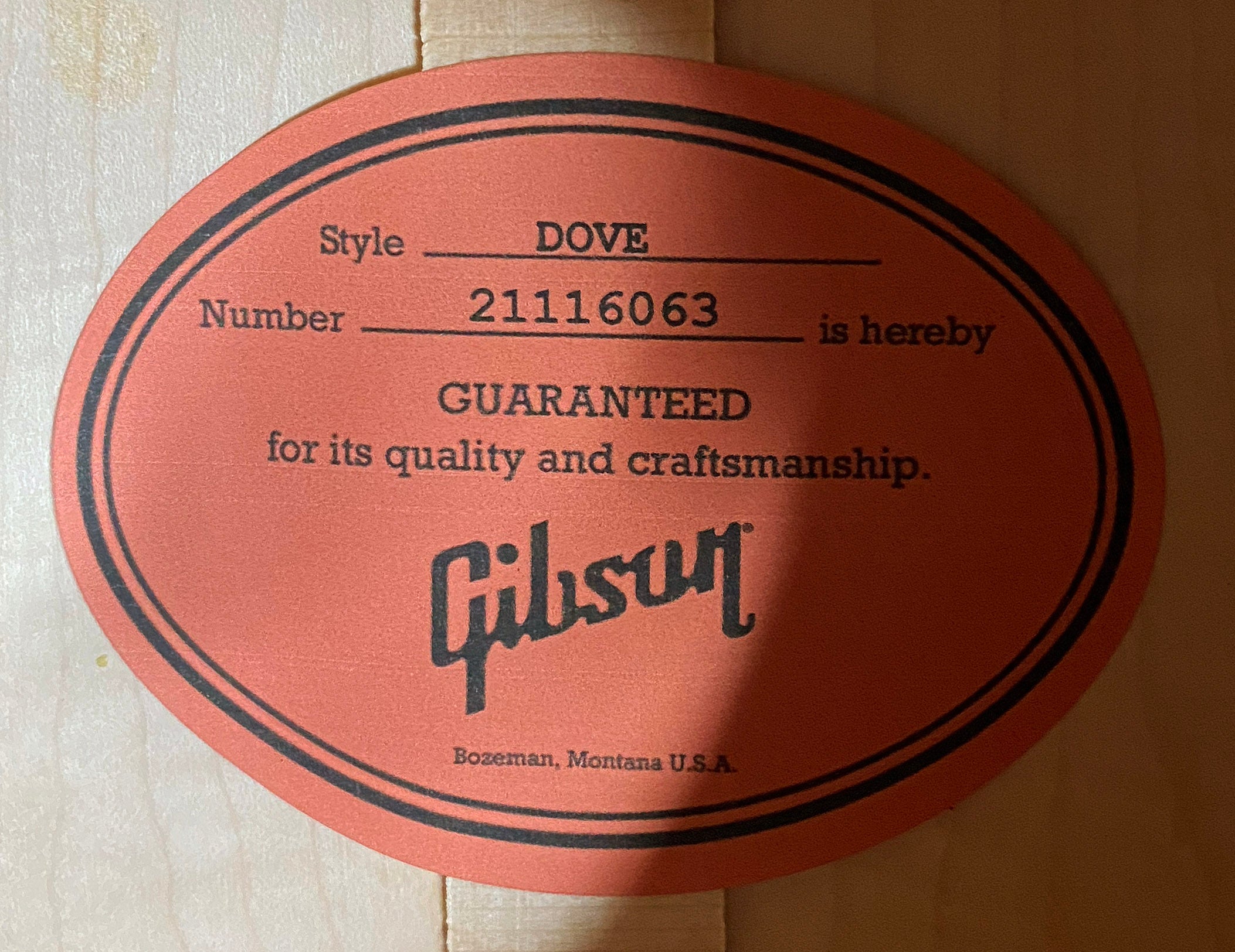 NEW! Gibson Custom Shop Dove Anniversary Limited Edition Acoustic-Electric - Cremona Burst - 5.3lbs - Authorized Dealer - G07201