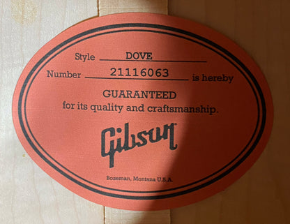 NEW! Gibson Custom Shop Dove Anniversary Limited Edition Acoustic-Electric - Cremona Burst - 5.3lbs - Authorized Dealer - G07201